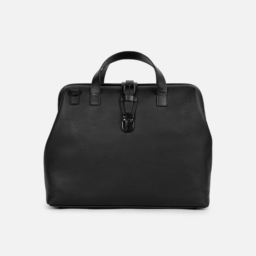 Athens Leather Briefcase in Black, Overnight | Outback