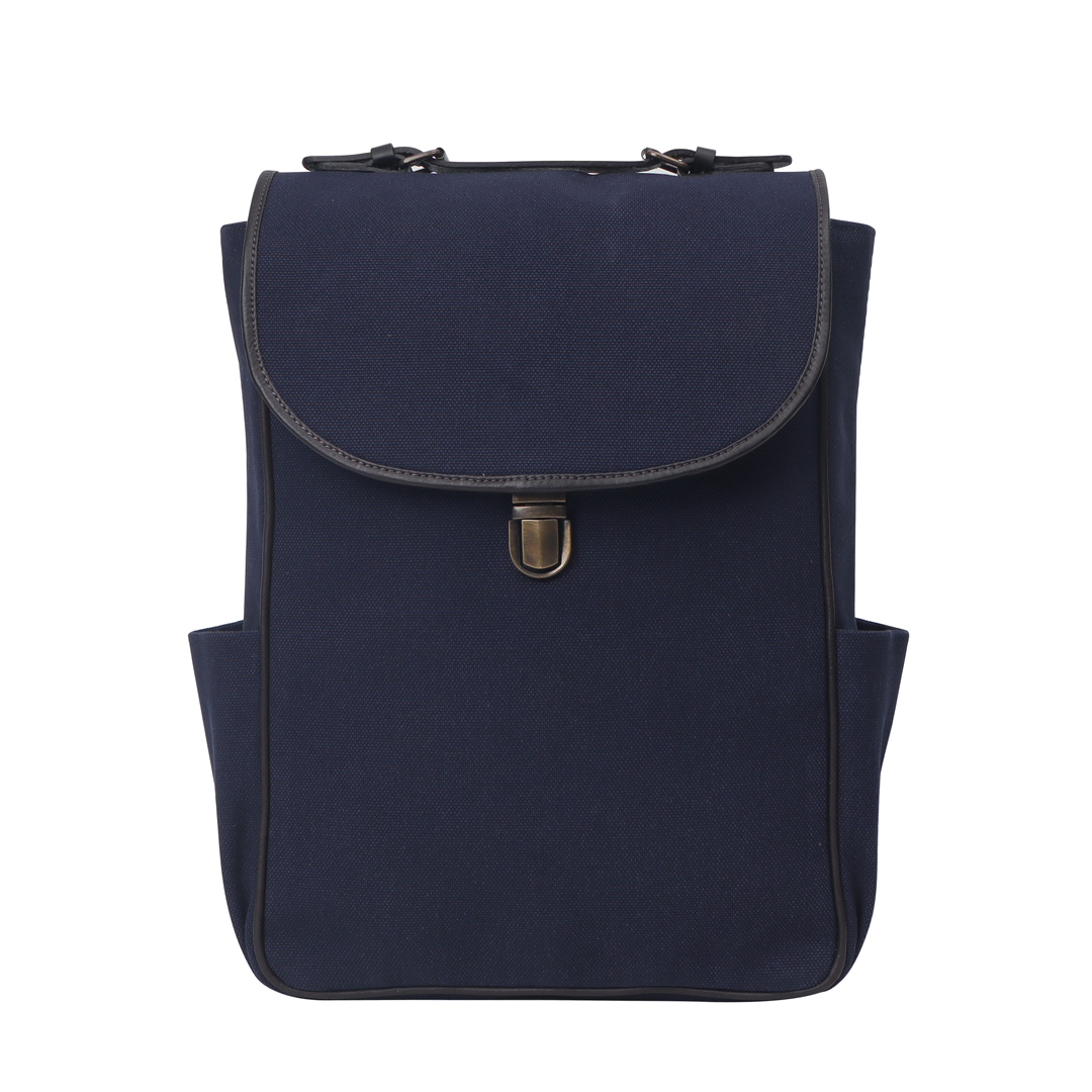 Navy canvas backpack