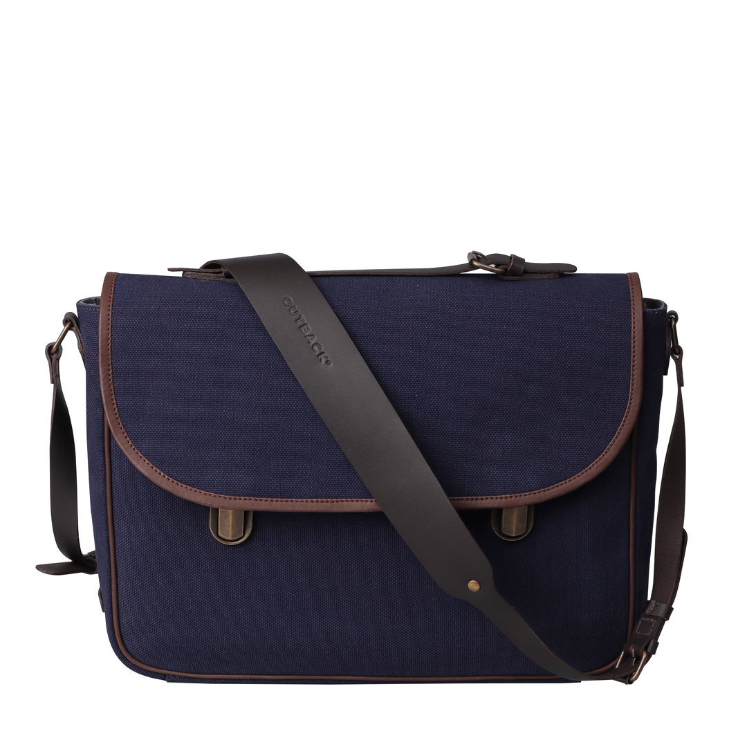 navy canvas briefcase