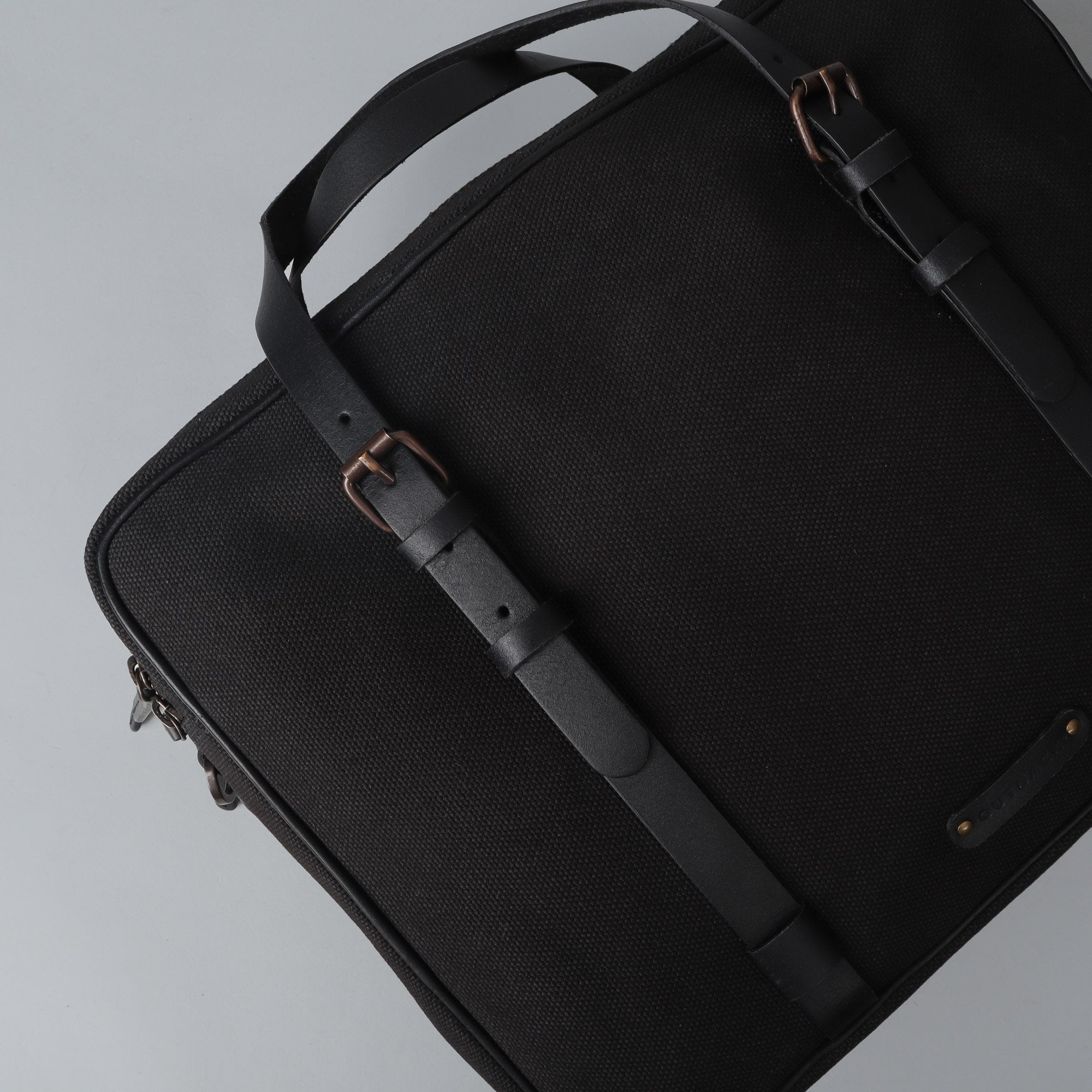 black canvas briefcase