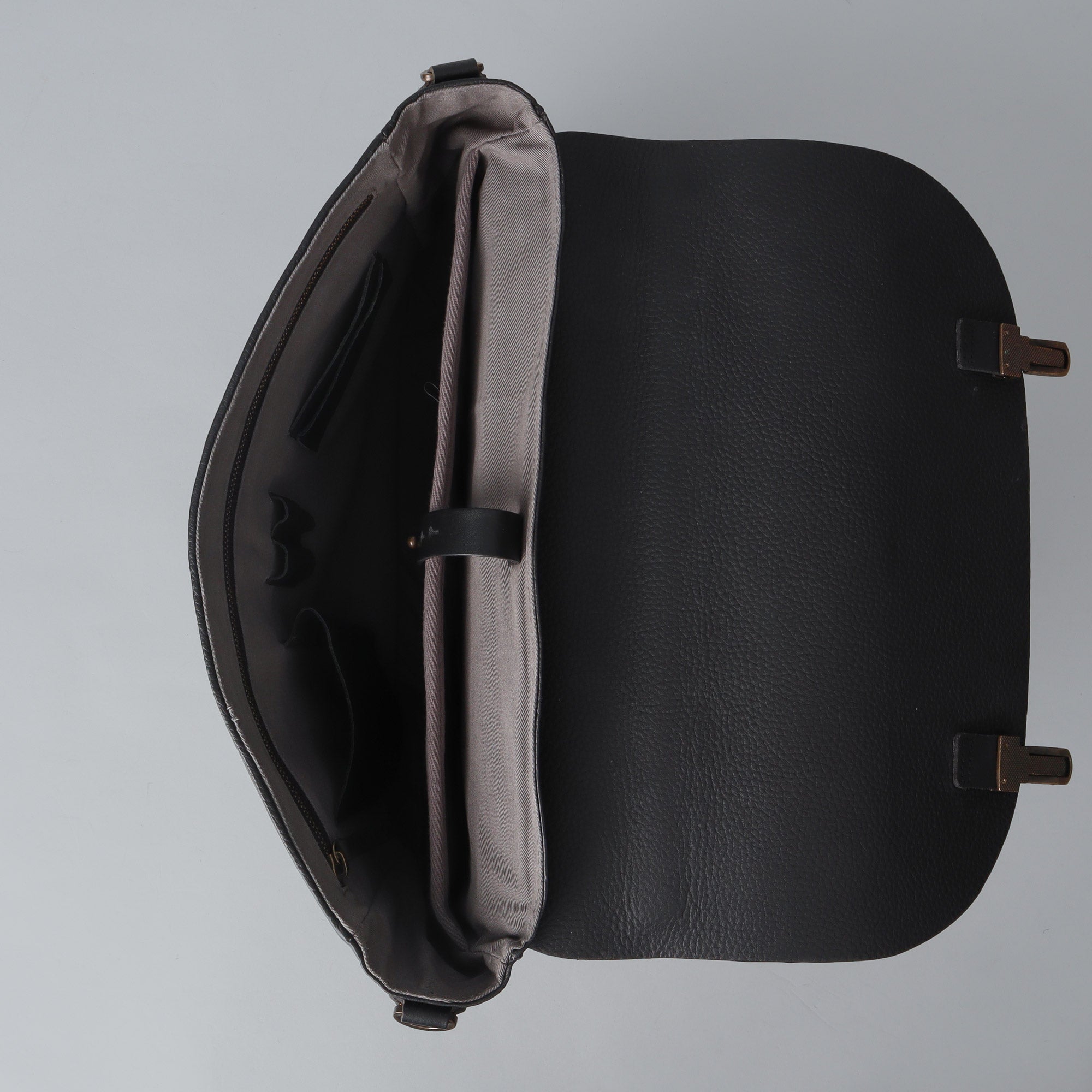 spacious leather briefcase