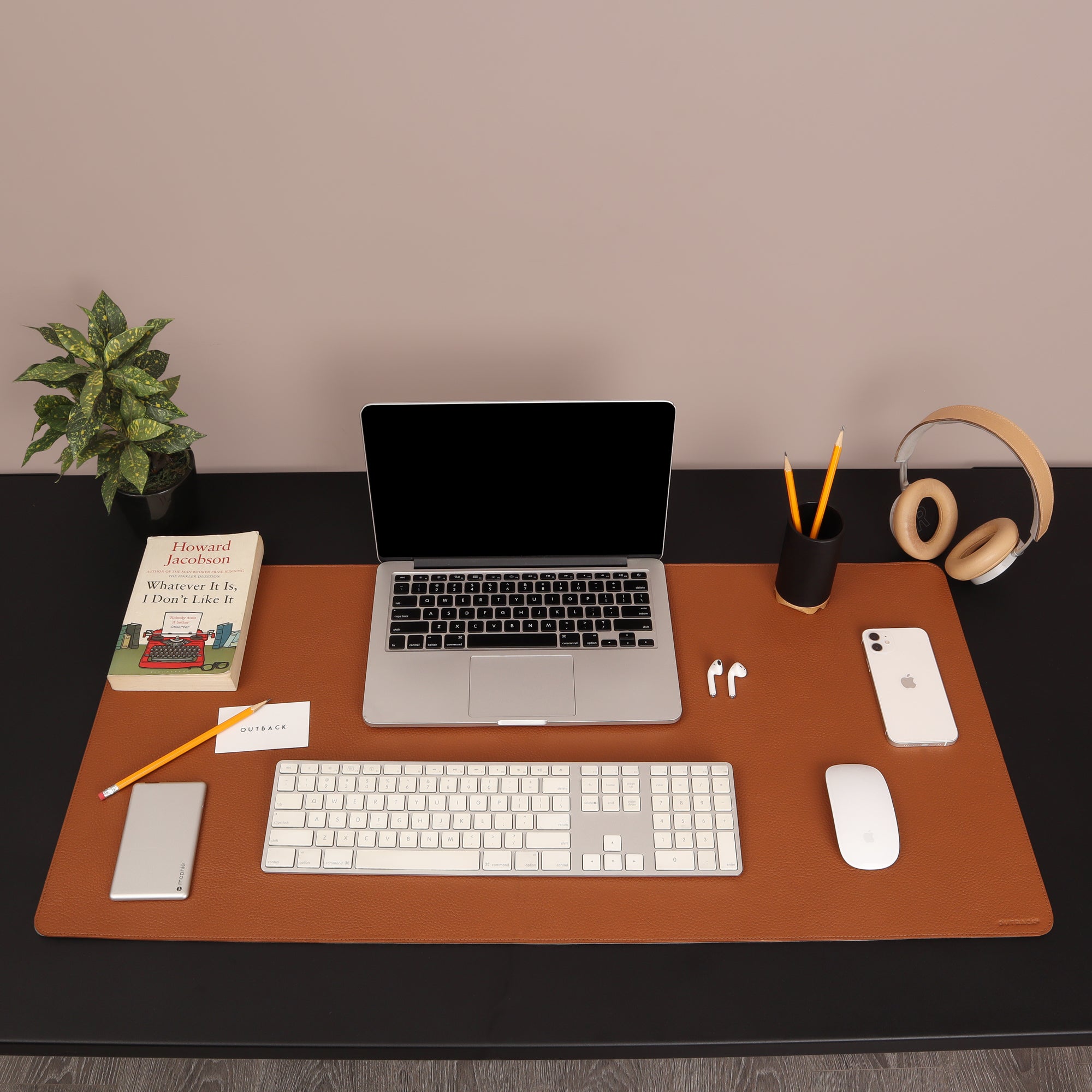 Extra large leather desk mat