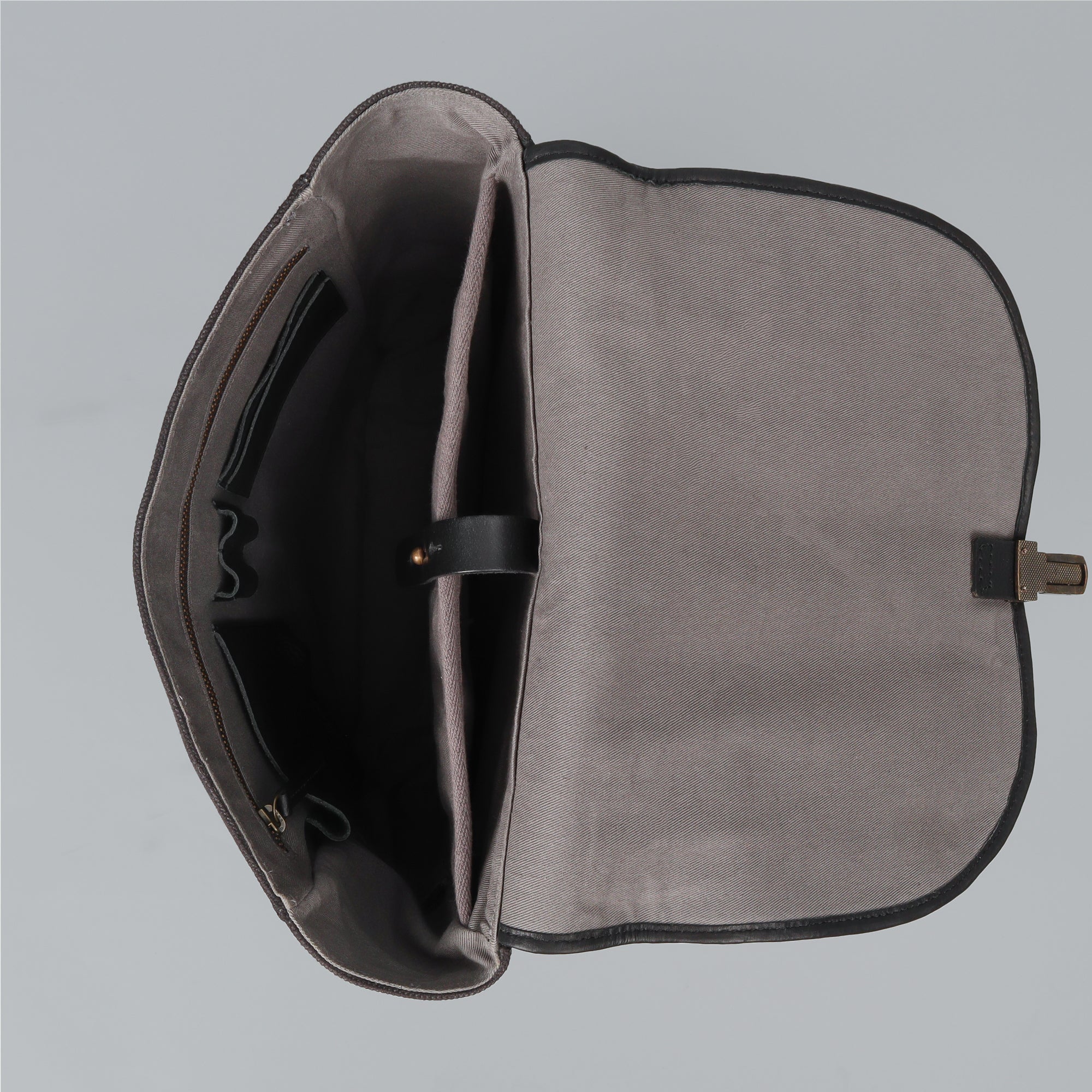 black canvas laptop backpack