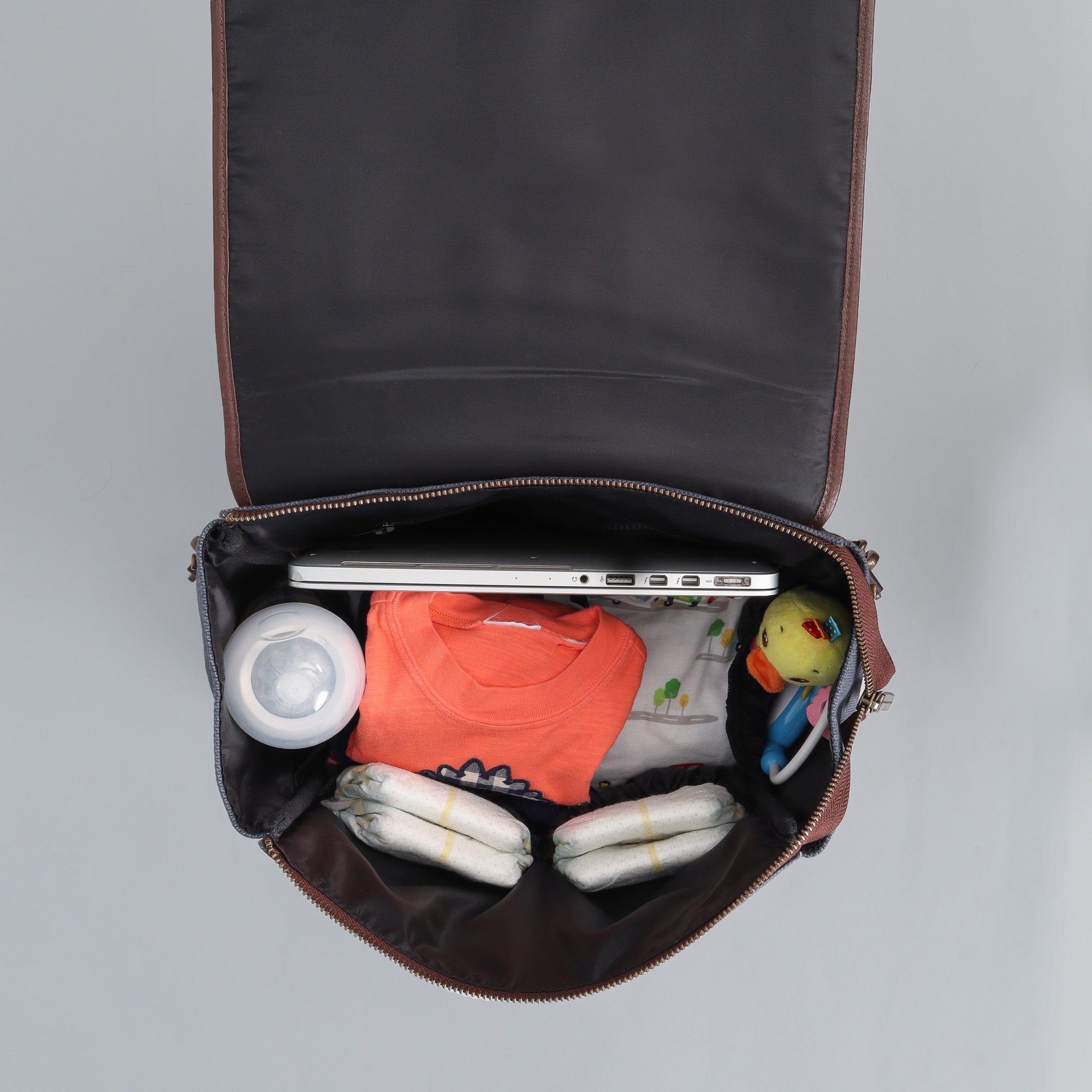 Spacious diaper bag