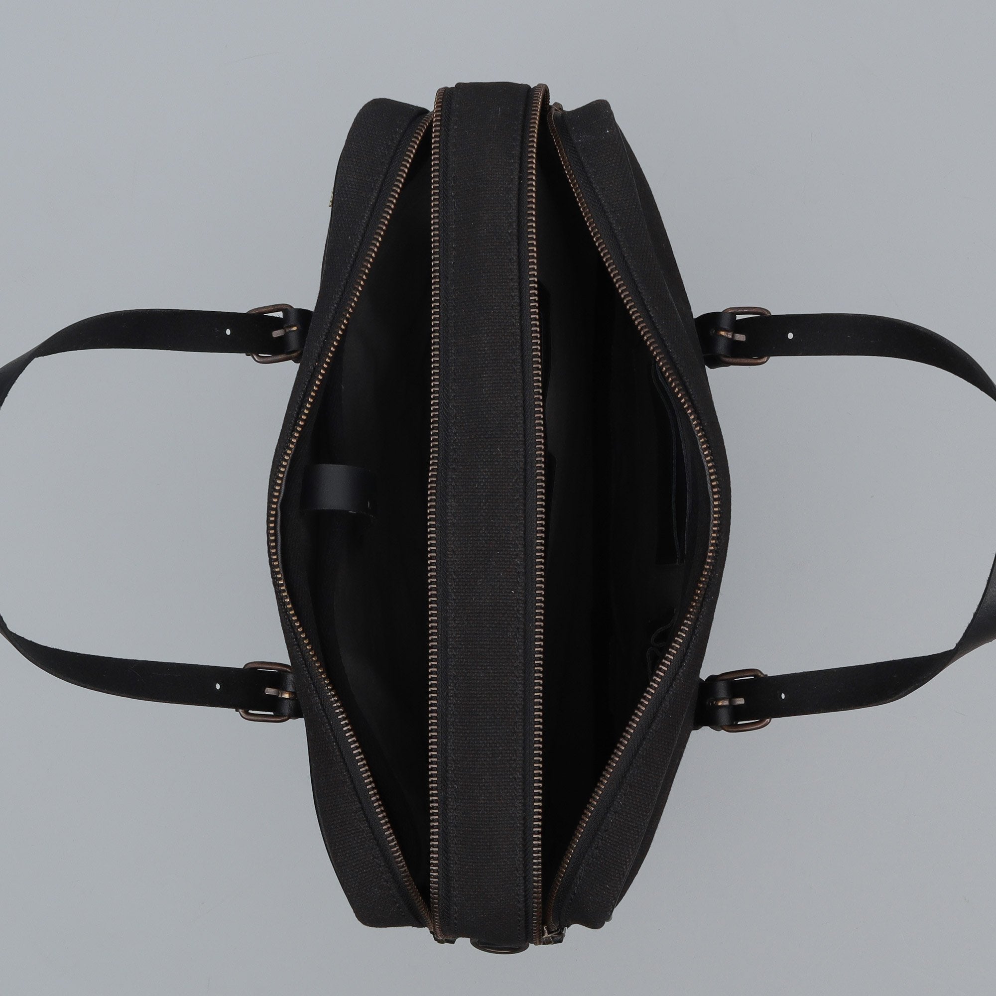 spacious leather briefcase