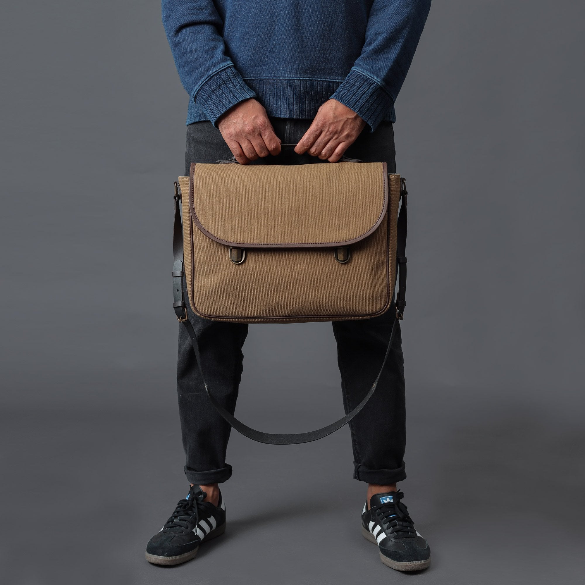 soldier canvas briefcase