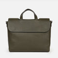 Muse Leather Briefcase in Olive, Full-Grain Leather