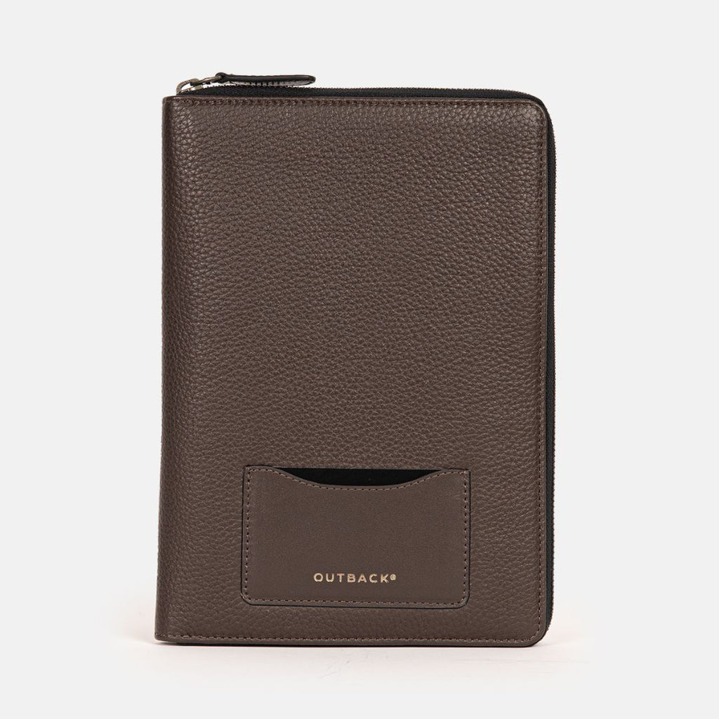 Satori Organiser in Brown, Full-Grain Leather