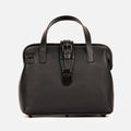 Athens Crossbody Bag in Black, Full-Grain Leather