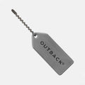 Outback Name Tag in Brushed Steel, Solid metal — view 8