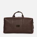 Runway Leather Travel Bag in Brown, Full-Grain Leather & Canvas