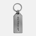 Outback Key Tag in Brushed Steel, Solid metal