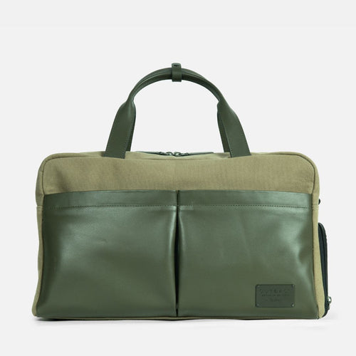 City Hybrid Bag in Green, Heavy Duty Canvas