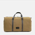 Cairo Canvas Travel Bag in Khaki, Full-Grain Leather & Canvas