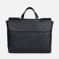 Muse Leather Briefcase in Black, Full-Grain Leather