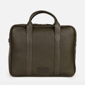 Miami Leather Briefcase in Olive, Full-Grain Leather