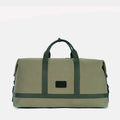 Runway Canvas Travel Bag in Green, Full-Grain Leather & Canvas