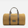 Miami Canvas Gym Bag in Khaki, Full-Grain Leather & Canvas
