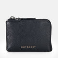 Coins Wallet in Black, Full-Grain Leather