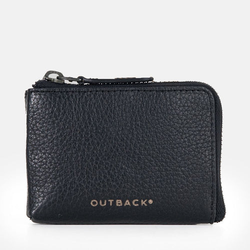 Coins Wallet in Black, Full-Grain Leather