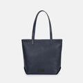 Dublin Leather Tote in Navy, Full-Grain Leather