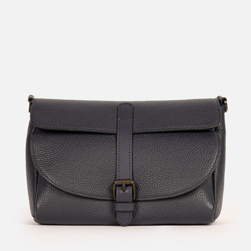 Clara Crossbody Bag in Navy, Full-Grain Leather