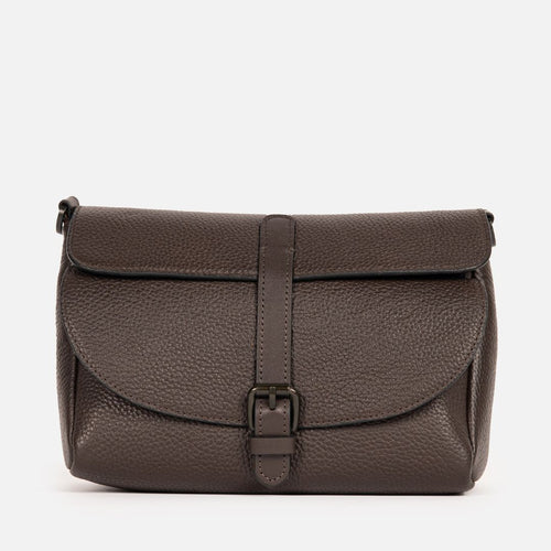 Clara Crossbody Bag in Brown, Full-Grain Leather