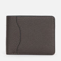 Classic Bi-Fold Leather Wallet in Brown, Full-Grain Leather