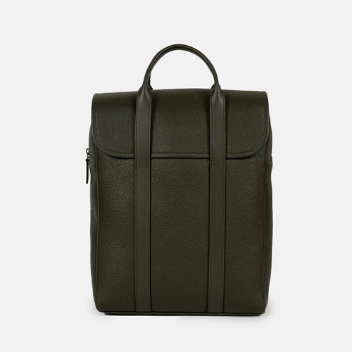 Chief Leather Backpack in Olive, Full-Grain Leather