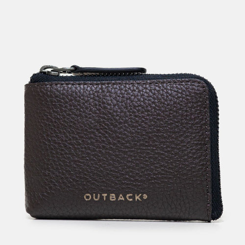 Coins Wallet in Brown, Full-Grain Leather