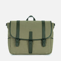 Builder Canvas Briefcase in Green, Heavy Duty Canvas