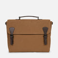 Soho Canvas Briefcase in Khaki, Heavy Duty Canvas