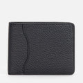 Classic Bi-Fold Leather Wallet in Black, Full-Grain Leather