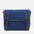 Metro Canvas Messenger Bag in Blue