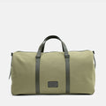 Cairo Canvas Travel Bag in Green, Genuine Leather & Canvas