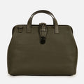 Athens Leather Briefcase in Olive, Full-Grain Leather