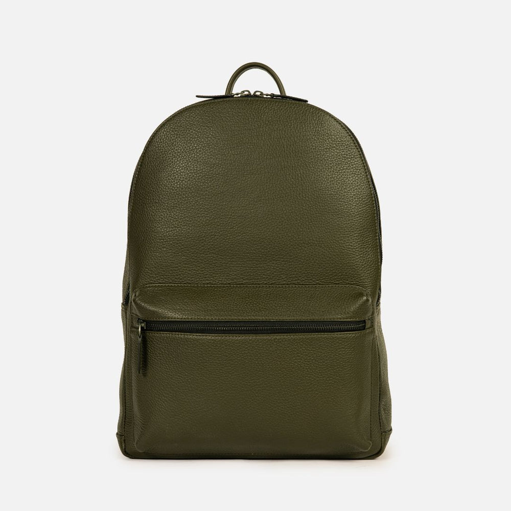 Leather Backpack with Laptop Compartment