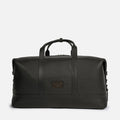 Runway Leather Travel Bag in Black, Full-Grain Leather & Canvas