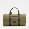 Miami Canvas Gym Bag in Green, Full-Grain Leather & Canvas