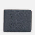 Classic Bi-Fold Leather Wallet in Navy, Full-Grain Leather