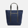 Everyday Canvas Tote in Blue, Genuine Leather & Canvas