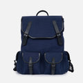 Nomad Canvas Backpack in Blue, Genuine Leather & Heavy-Duty Canvas