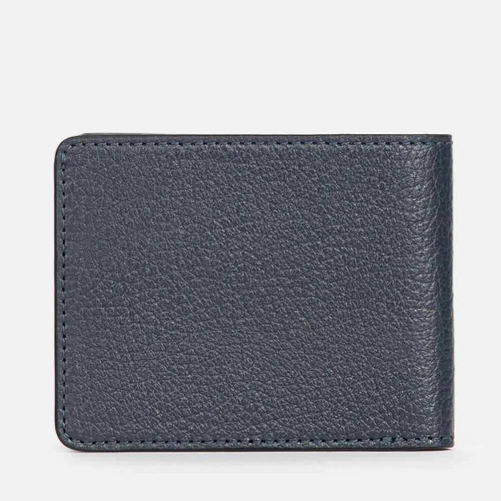 Lorenz Bi-Fold Synthetic Leather Wallet For Men - Grey, 3.5x9.5 Inches, 3 Card Slots, 2 Note Pockets, Coin Compartment