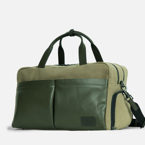 City Hybrid Bag in Green, Heavy Duty Canvas — view 2