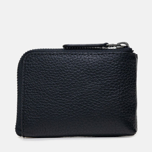 Coins Wallet in Black, Full-Grain Leather — view 2