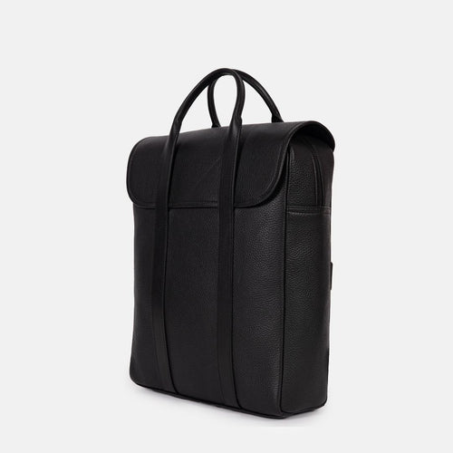 Chief Leather Backpack in Black, Full-Grain Leather — view 2