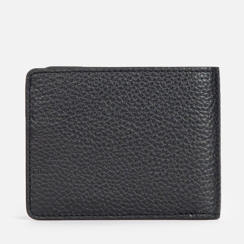 Classic Bi-Fold Leather Wallet in Black, Full-Grain Leather — view 2