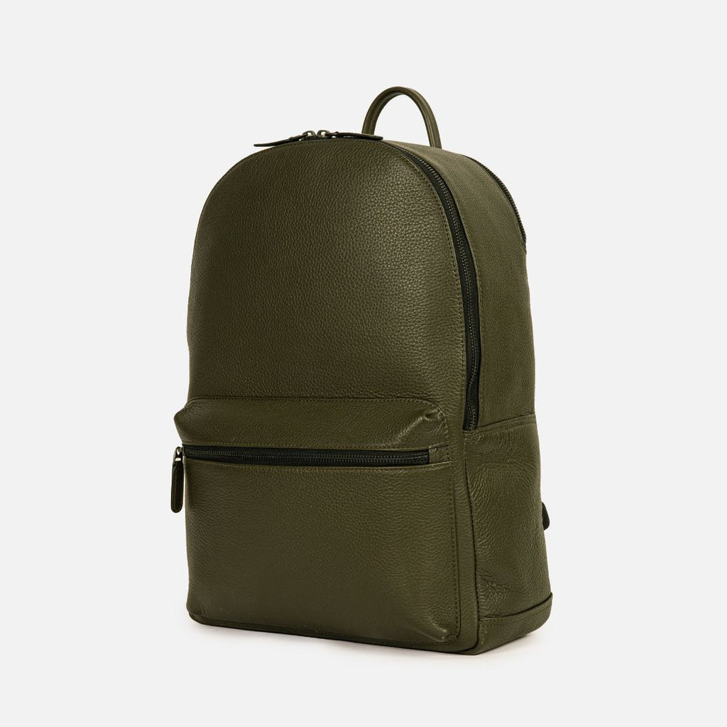 Leather Backpack with Laptop Compartment