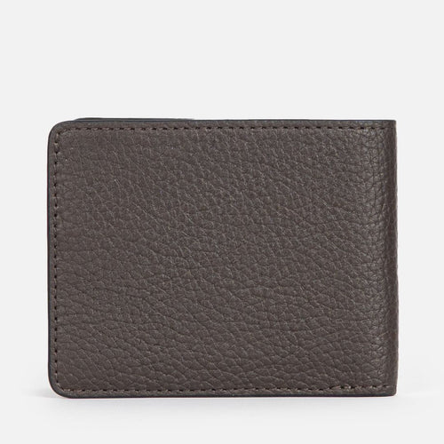 Classic Bi-Fold Leather Wallet in Brown, Full-Grain Leather — view 2