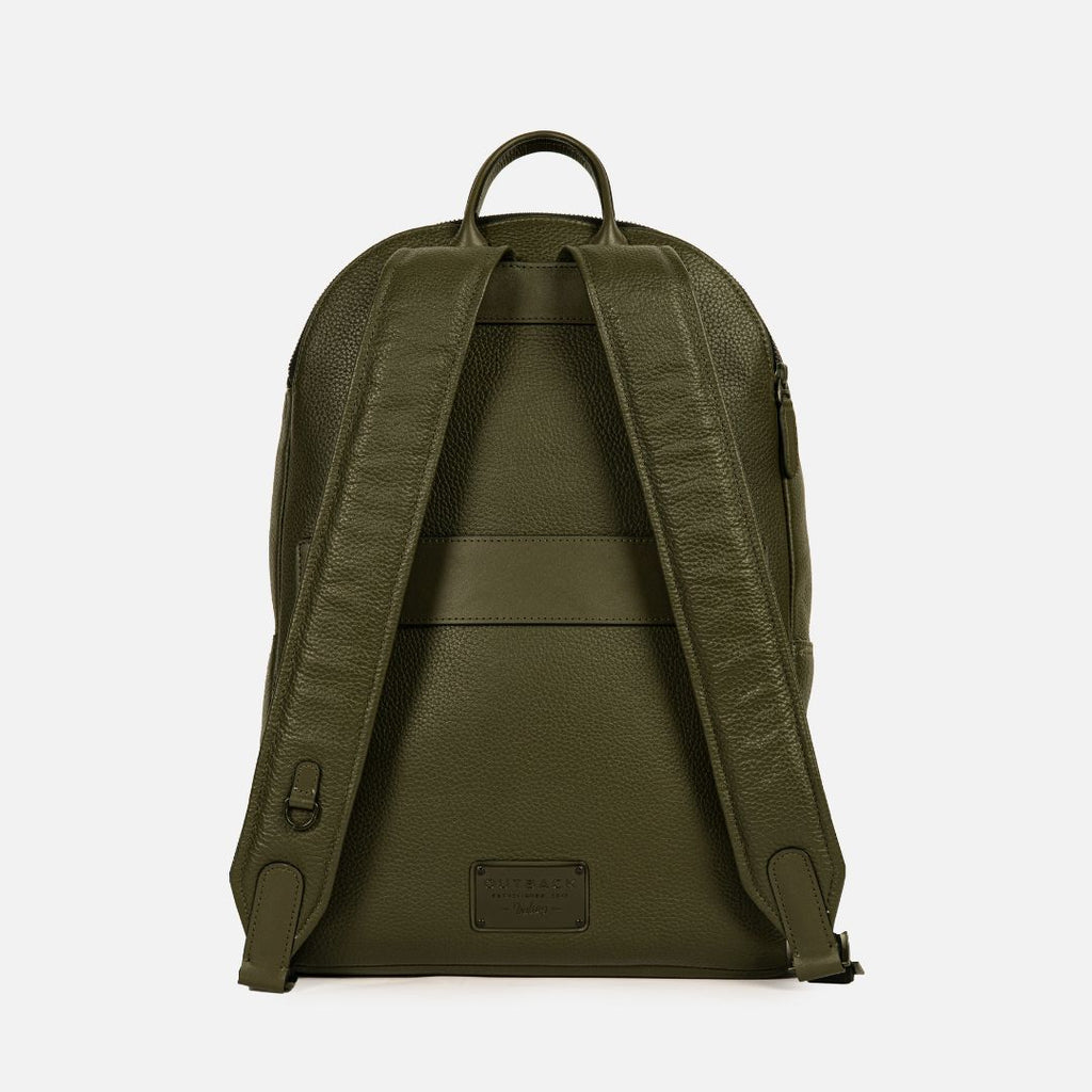 Leather Backpack with Laptop Compartment